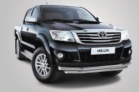 Toyota Hilux (12–) Защита переднего бампера двойная 76/60 мм