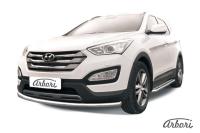 Защита переднего бампера Arbori d57 HYUNDAI SANTA-FE 2012-