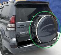 Toyota Prado 120 (02-09) Контейнер (бокс) запасного колеса пластик чeрный 265/70R16, 265/65R17, 265/60R18