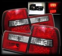 BMW 5 E34 фонари задние светодиодные красно-белые, комплект 4шт.