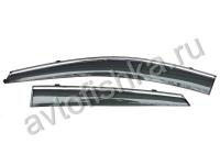 Hyundai IX35 (2010-) дефлекторы окон тонированные с хромированным молдингом