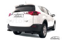 Защита заднего бампера "уголки" Arbori d57 черные TOYOTA RAV-4 2013-