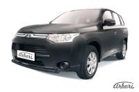 Защита переднего бампера Arbori d57 короткая черная MITSUBISHI OUTLANDER 2013-2014