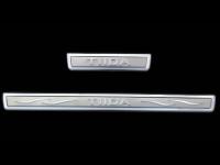 Nissan Tiida (04-) накладки порогов дверных проемов из нержавеющей стали, комплект 4 шт.