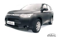Защита переднего бампера Arbori d57 черная MITSUBISHI OUTLANDER 2014-