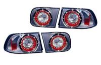 Honda Civic (92-96) фонари задние черные, комплект 2 шт.