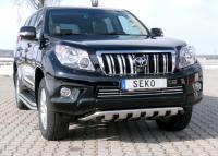 Toyota Land Cruiser Prado (09–/13–) Решетка в передний бампер 16мм, нерж.полиров