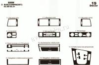 BMW 3 1999-2005 декоративные накладки (отделка салона) под дерево, карбон, алюминий