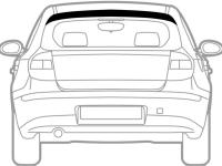 Nissan X-Trail (07–/11–) Дефлектор заднего стекла, темный