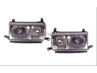 Toyota Land Cruiser 80 (90-97) фары передние линзовые хромированные, со светящимися ободками, комплект 2 шт.