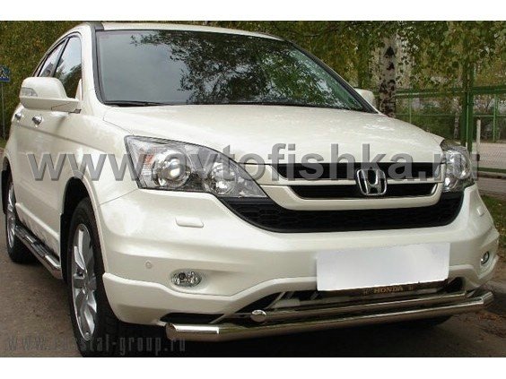 Honda CR-V (10-) защита переднего бампера, труба 70 мм/42