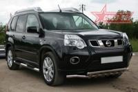 Декоративный эл. воздухозаборника верх. d10 (из 3 труб.) Nissan X-Trail 2011 (лок.сборка С-Пт) хром, NXTR.97.2183