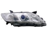 Toyota Camry V40 (2006-2009) фары передние линзовые хромированные, со светящимися ободками, комплект 2 шт.