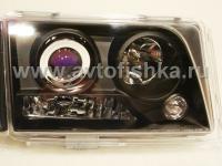 Mercedes E W124 (93-95) фары передние линзовые черные, комплект 2 шт.