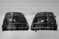 Toyota Land Cruiser 100 (98-07) задние фонари (стопы) светодиодные дымчатые, дизайн Land Cruiser 200
