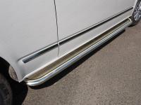 Volkswagen Transporter; Caravelle (15–) Пороги с площадкой (нерж. лист) 60,3 мм