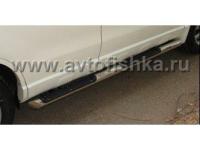 Honda CR-V (10-) пороги боковые, труба 76 мм с накладками