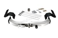 Toyota Land Cruiser (07–/12–/15–) Фаркоп (тягово-сцепное устройство) (50/1500кг) оцинкованный с двойной нержав. пластиной (с логотипом)