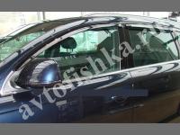 Дефлекторы боковых окон узкие 4 части темные Audi Q7 2006-