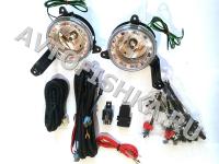 Mitsubishi L200 Triton (05-) фары передние противотуманные со светодиодной подсветкой, комплект 2 шт.