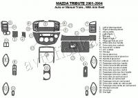 Декоративные накладки салона Mazda Tribute 2001-2004 Auto or ручной ., с подлокотником Console