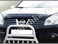 Дефлектор капота темный с надписью Nisssan Qashqai 2007-2009