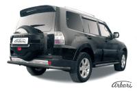 Защита заднего бампера Arbori d76 черная MITSUBISHI PAJERO IV 2006-