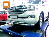 Toyota Land Cruiser (15–) Защита переднего бампера двойная d 76/60 мм, нерж. (кроме Executive)