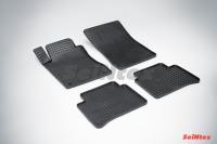 Mercedes E-Class W211 (02-06) резиновые коврики, дизайн "Сетка"