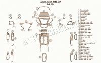 Декоративные накладки салона Acura MDX 2016-н.в. полный набор.