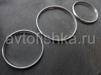 Mercedes ML W163 (98-05) декоративные кольца шкал комбинации приборов, полированный алюминий.