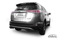 Защита заднего бампера Arbori d57 "волна" черная TOYOTA RAV-4 2015-