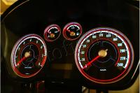 Ford Focus MK2 светодиодные шкалы (циферблаты) на панель приборов - дизайн 1