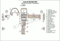 Декоративные накладки салона Lexus IS 2001-2003 полный набор, Автоматическая коробка передач