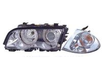 BMW E46 седан (98-01) фары передние хромированные ксеноновые -D2S-, с блоком управления ксеноном со светящимися ободками, с регулирующим мотором