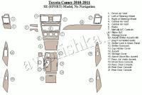 Декоративные накладки салона Toyota Camry 2010-2011 SE Спорт модель, без навигации.