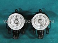 Mitsubishi Pajero 3 (03-06) фары противотуманные хромированные, комплект 2 шт.