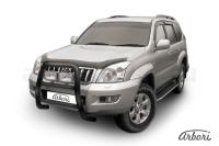 Защита передняя Arbori d76 высокая черная TOYOTA LAND CRUISER PRADO 2003-2010