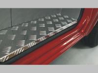 Volkswagen Transporter T4 (90-03) накладка на переднюю внутреннюю пластиковую ступеньку, алюминий, к-кт 2шт.