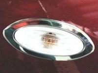 Nissan Qashqai (2006-2012) хромированные рамки боковых повторителей поворотов, комплект 2 шт.