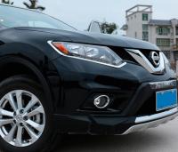 Nissan X-Trail (14–) Накладки на передние фары, ABS хром, 4 части, нижние