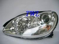 Mercedes S W220 (98-05) фары передние линзовые хромированные, комплект 2 шт.