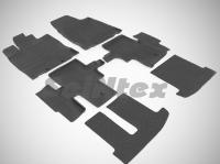 Nissan Pathfinder (14–) Коврики салона резиновые с высоким бортиком