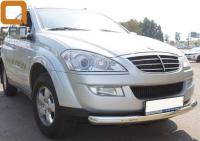 SsangYong Kyron (07–) Защита переднего бампера одинарная d 76 мм, нерж.