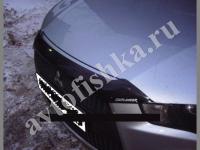 Дефлектор капота темный с надписью Mitsubishi Outlander XL 2010-2012