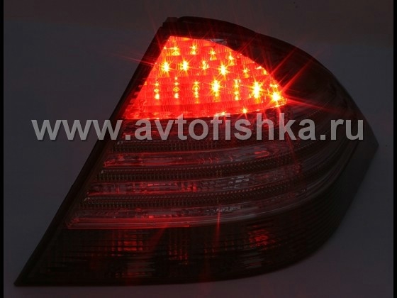 Mercedes S W220 (98-) фонари задние светодиодные хромированные, комплект 2 шт.