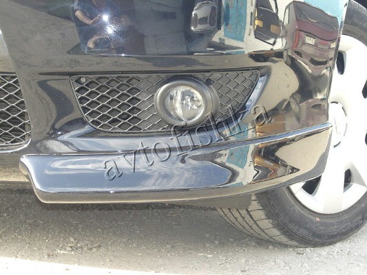 Mitsubishi Lancer 10 (07 – 16) клыки (накладки) переднего бампера