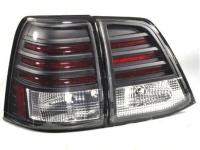 Toyota Land Cruiser 200 (2008-) задние черные фонари со светодиодами, в комплекте 4 шт.