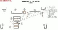 Volkswagen T4 Van (00-) декоративные накладки под дерево или карбон (отделка салона), полный набор , правый руль