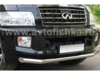 Infiniti QX56 (04-10) защита переднего бампера, труба 70 мм